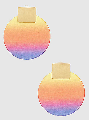 Sunset Square /& Circle Earrings