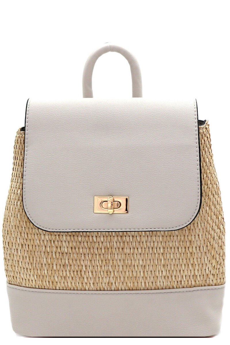 Woven Straw Backpack Handbag- Two Colors — DazzleBar