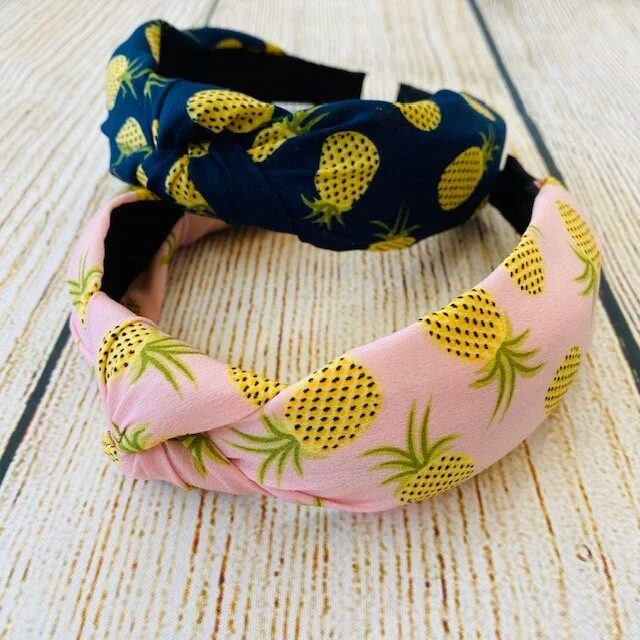 ●PINK PINEAPPLE● WRINKLE RIBBON HAIRBANDBLACK m1037_143782 Matte Black Pineapple — The Curly Pineapples