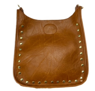 Ahdorned Vegan Leather Classic Studded Messenger Bag WITHOUT Ahdorned Vegan Leather Classic Studded Messenger Bag WITHOUT