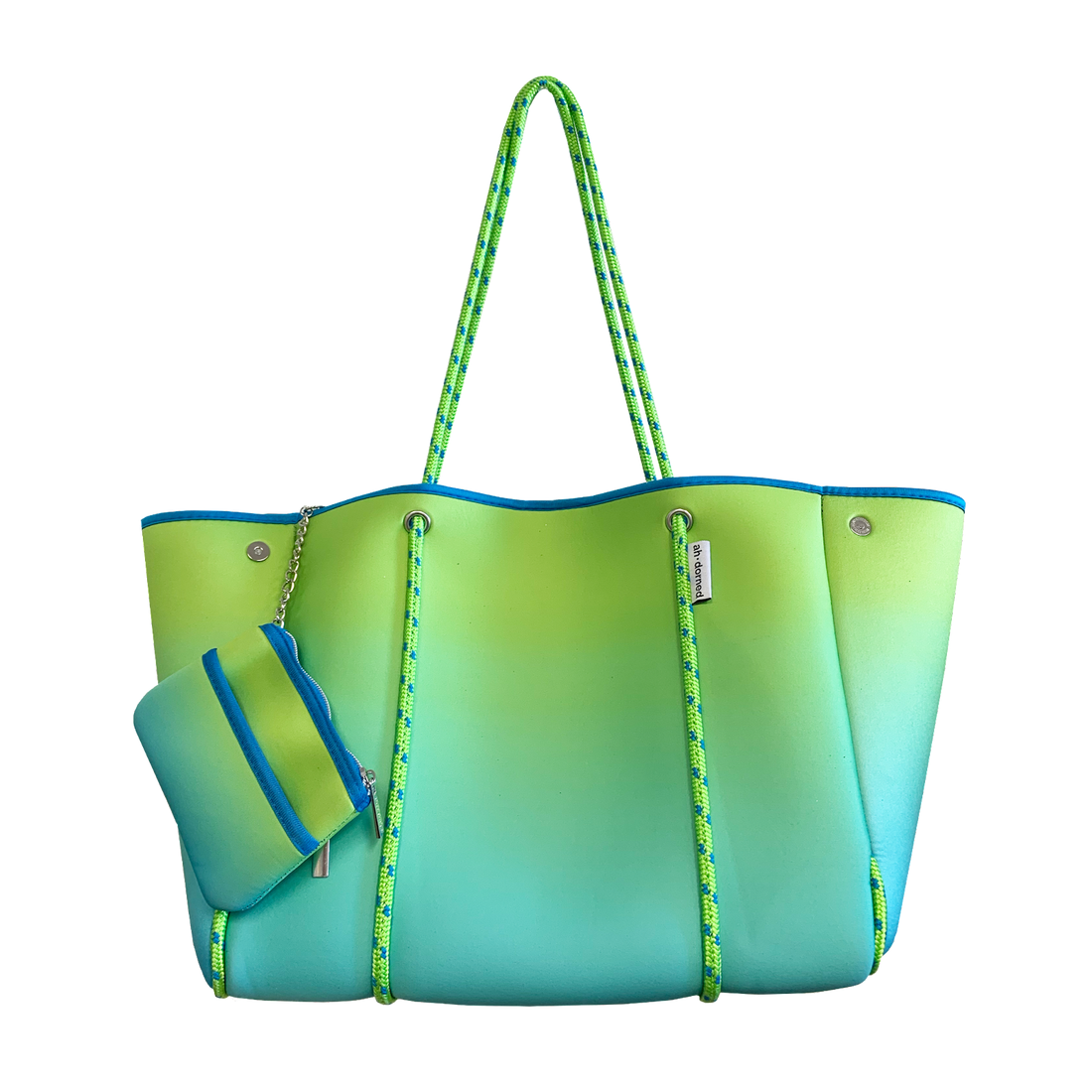 AHDORNED Neoprene Ombre Tote w/ Removable Pouch- Two Colors — DazzleBar