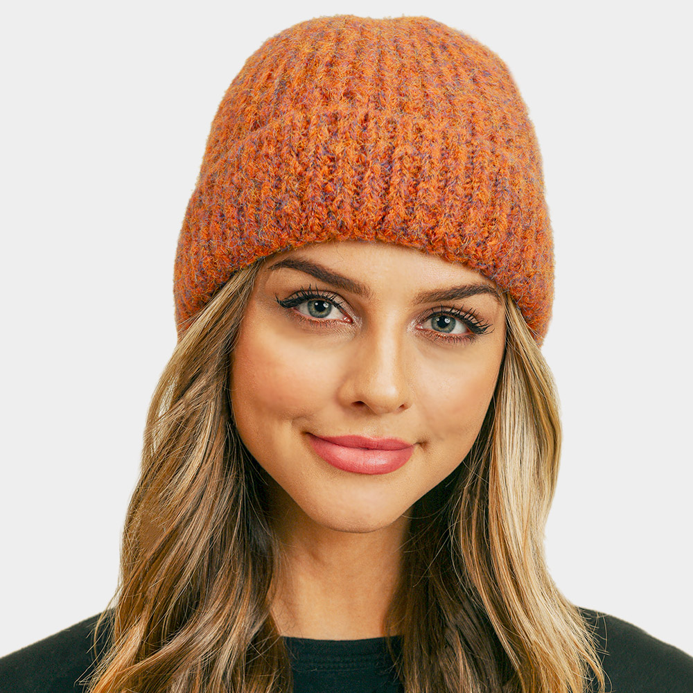 Fuzzy Mixed Color Knit Beanie Hat- Eight Colors — DazzleBar Fuzzy Mixed Color Knit Beanie Hat- Eight Colors — DazzleBar