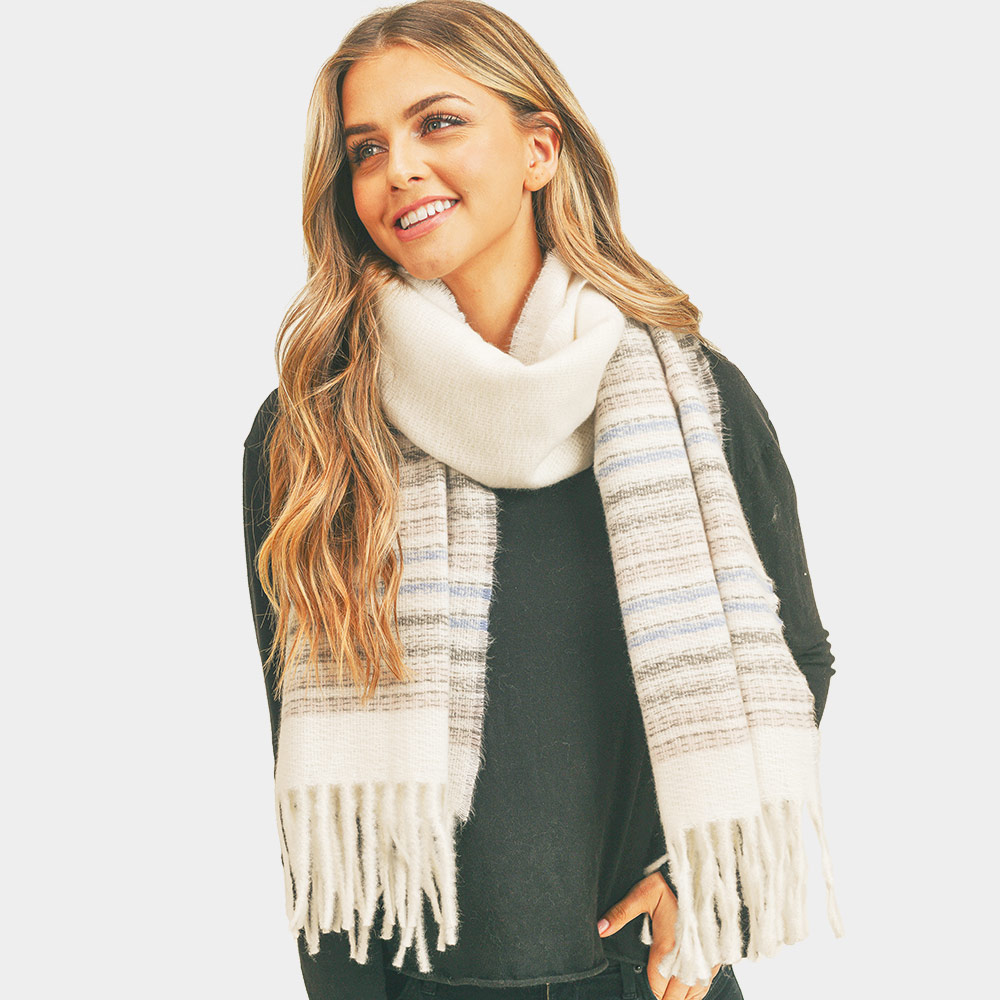 Multi Color Stripe Scarf- Three Colors — DazzleBar