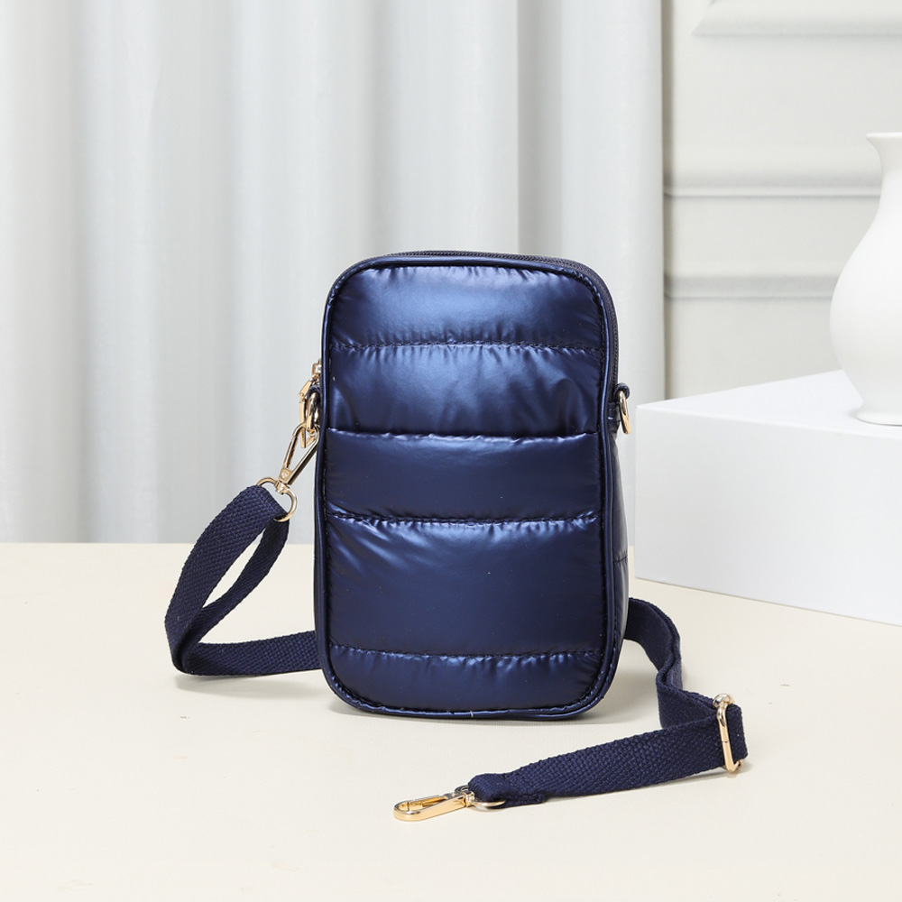 ZO Bags ネイビー Puffer Rectangle Crossbody Bag- Seven Colors — DazzleBar