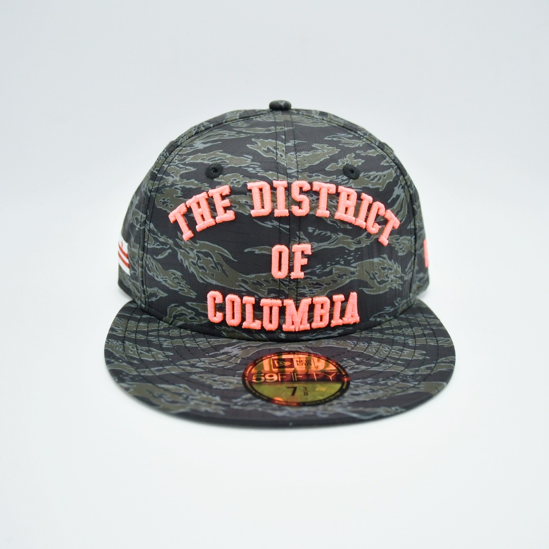 New Era x Major The District of Columbia 59FIFTY Fitted in Tiger Camo/Dusk Orange — Major