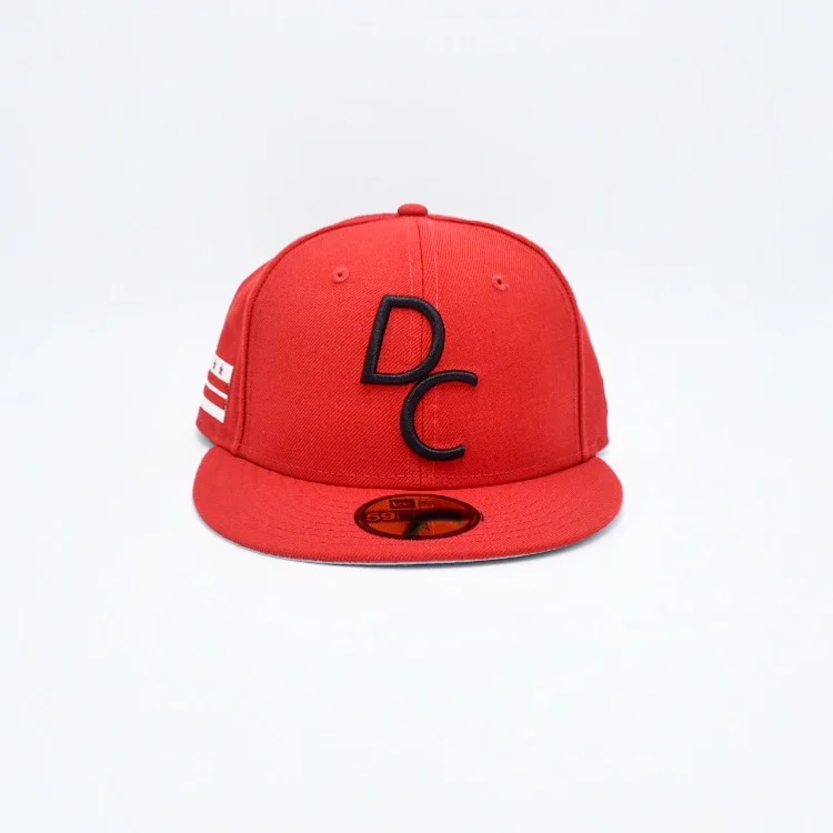 DC Diagonal Stack 59Fifty Fitted by New Era for MAJOR in Red Black MAJOR