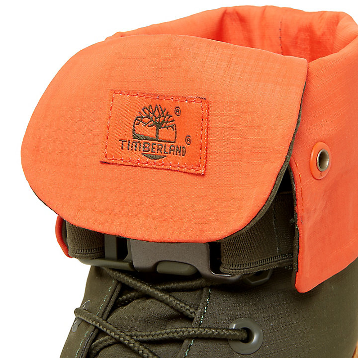 green orange timberland boots