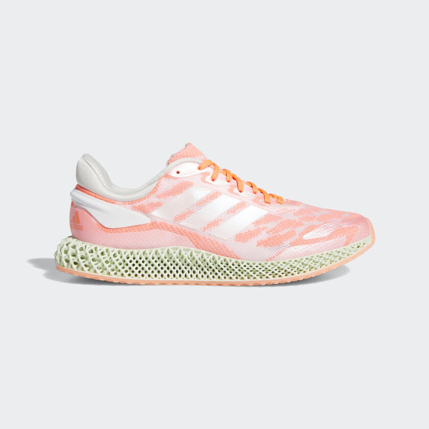 Adidas 4D Run 1.0 in White/Coral — MAJOR