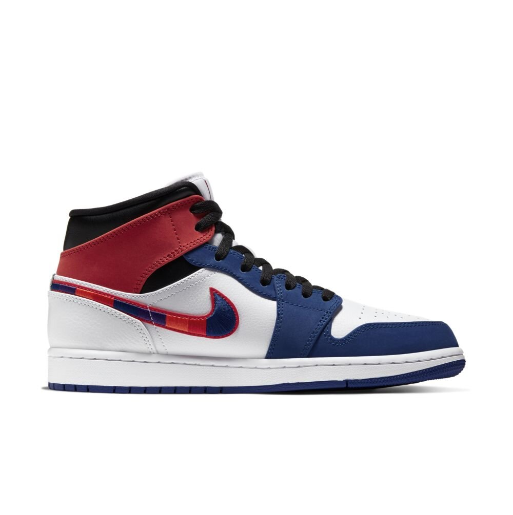 blue red and white 1s