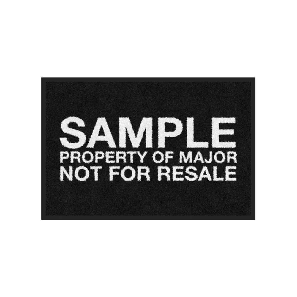 Major Presents The Sample Area Rug In Black Major