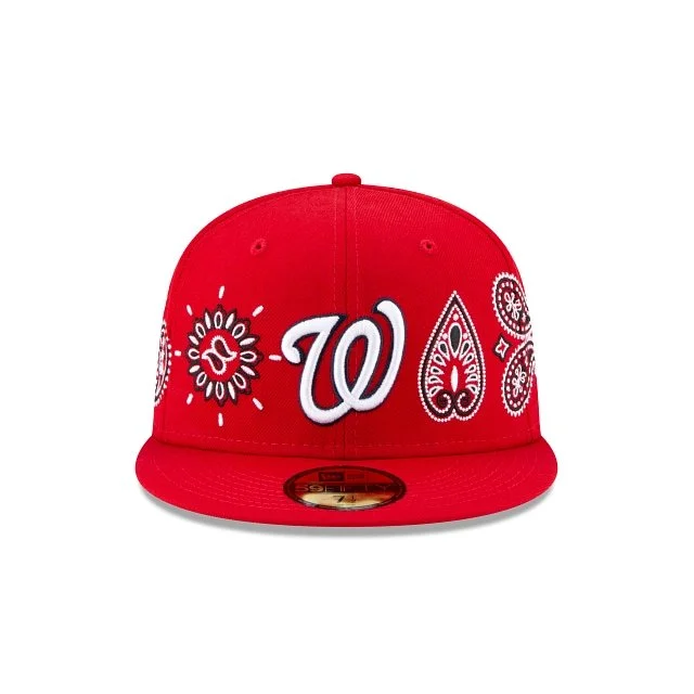 New Era Washington Nationals Paisley Elements 59Fifty Fitted in Red — MAJOR