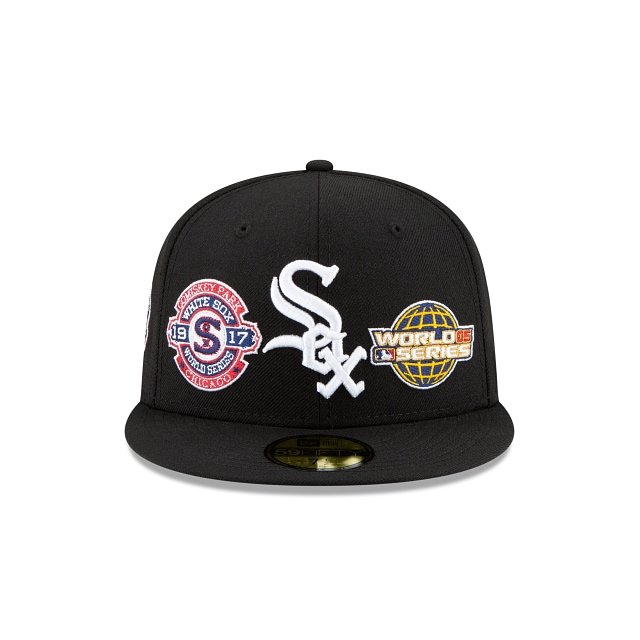 New Era Chicago White Sox World Champions 59FIFTY Fitted Cap in Black — Major