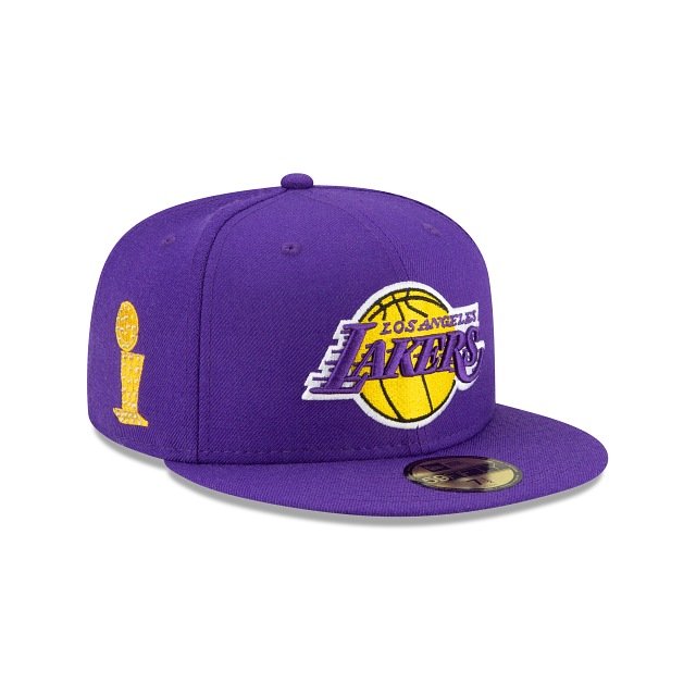 lakers championship fitted hat