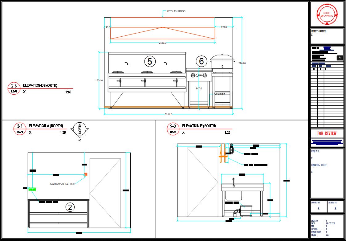 Typical Food Stall Complete Drawing Pack Dwg Line Draw Cad Lab
