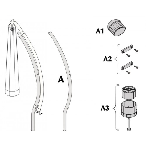 Patio Umbrella Parts Pole Off 73 Buy