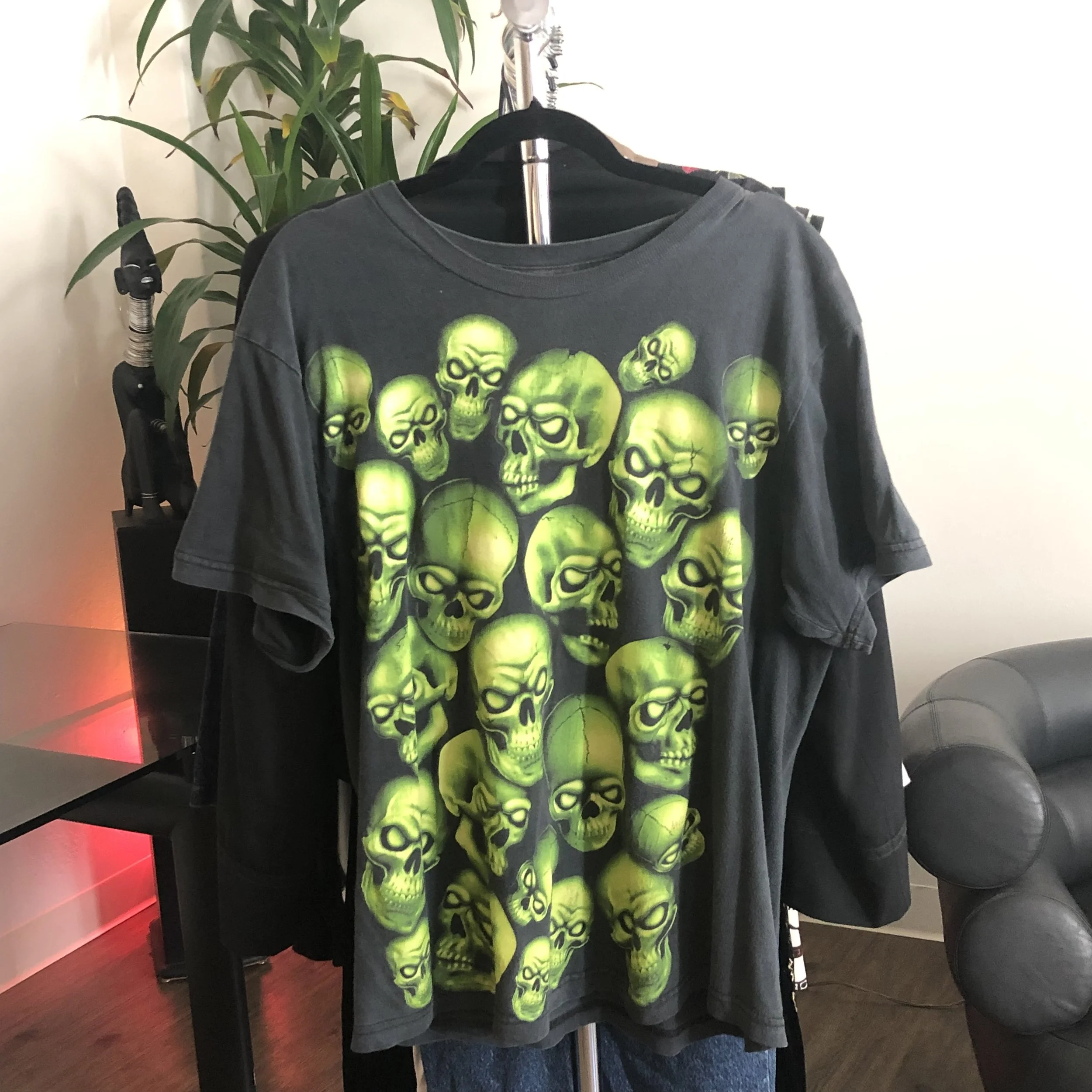 Dark Liquid Blue Skull Pile Three 