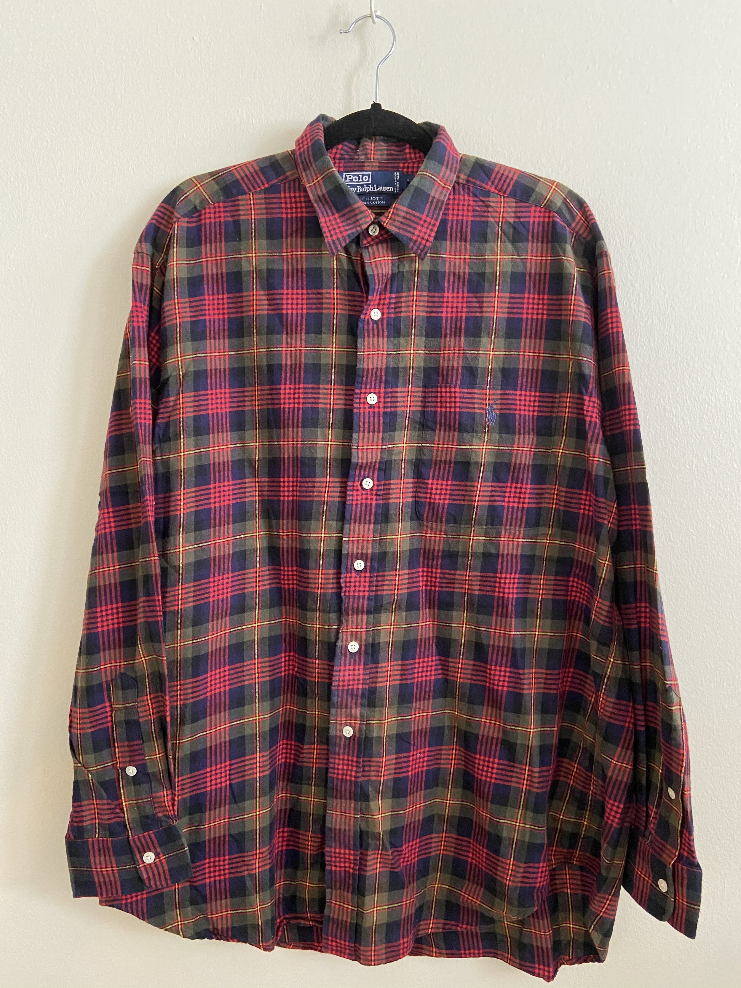 Vintage POLO by Ralph Lauren Plaid Long Sleeve Button Up Shirt