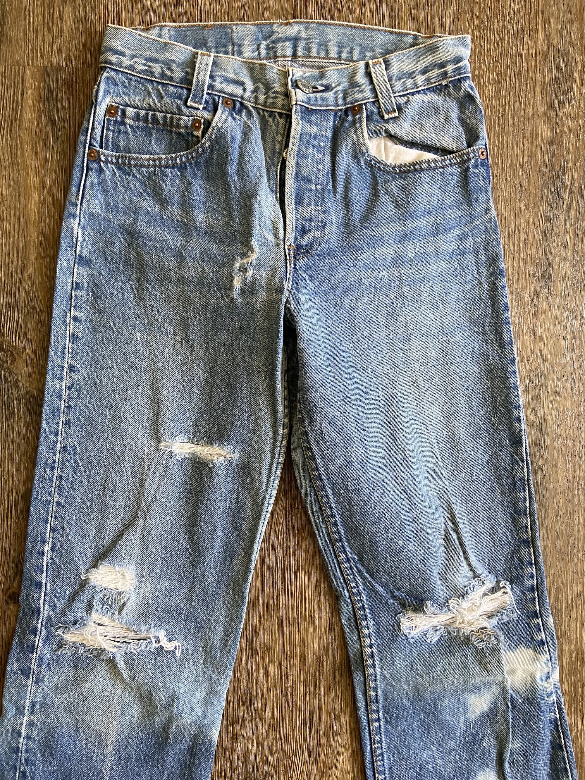 bleached levi jeans