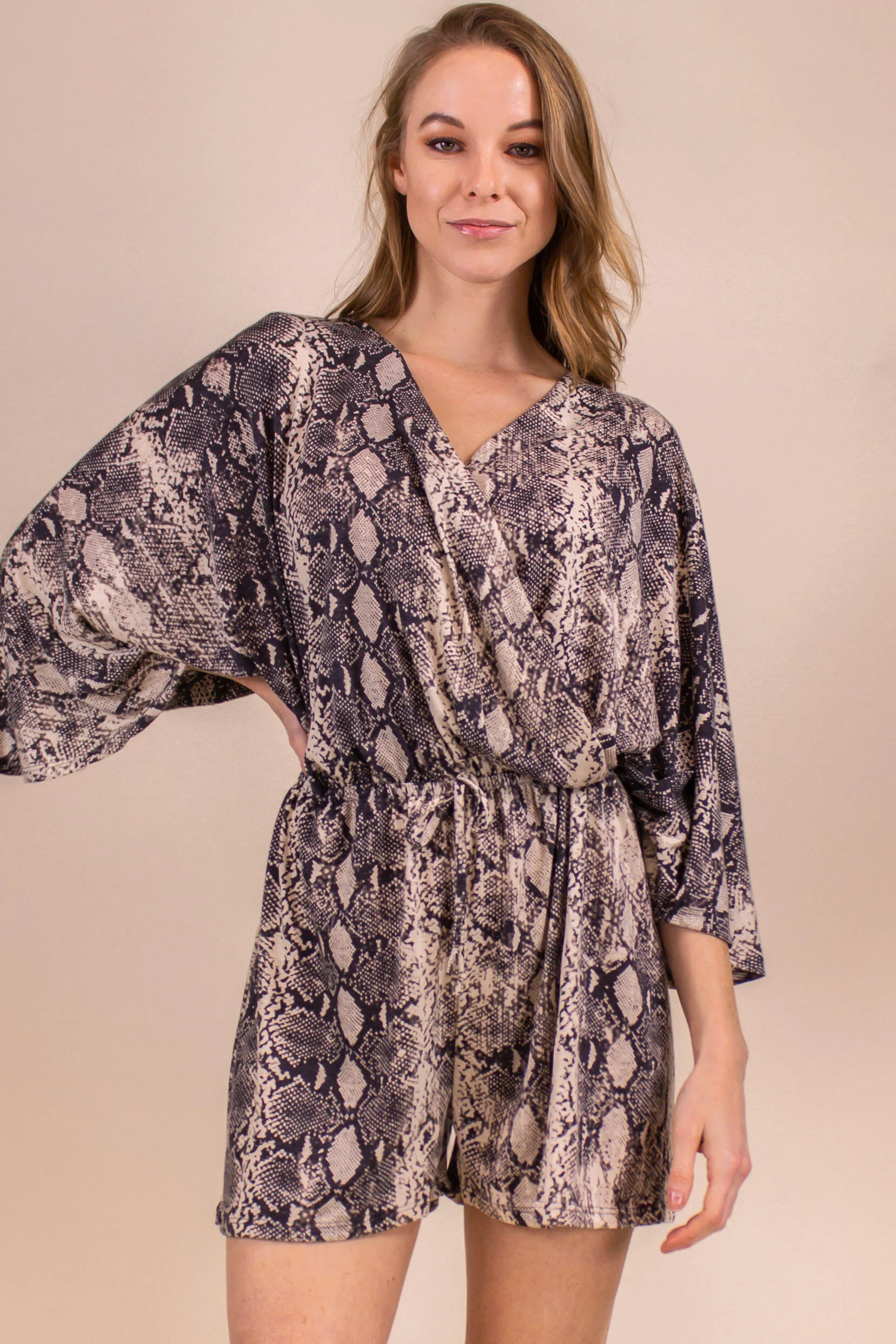 snake print romper
