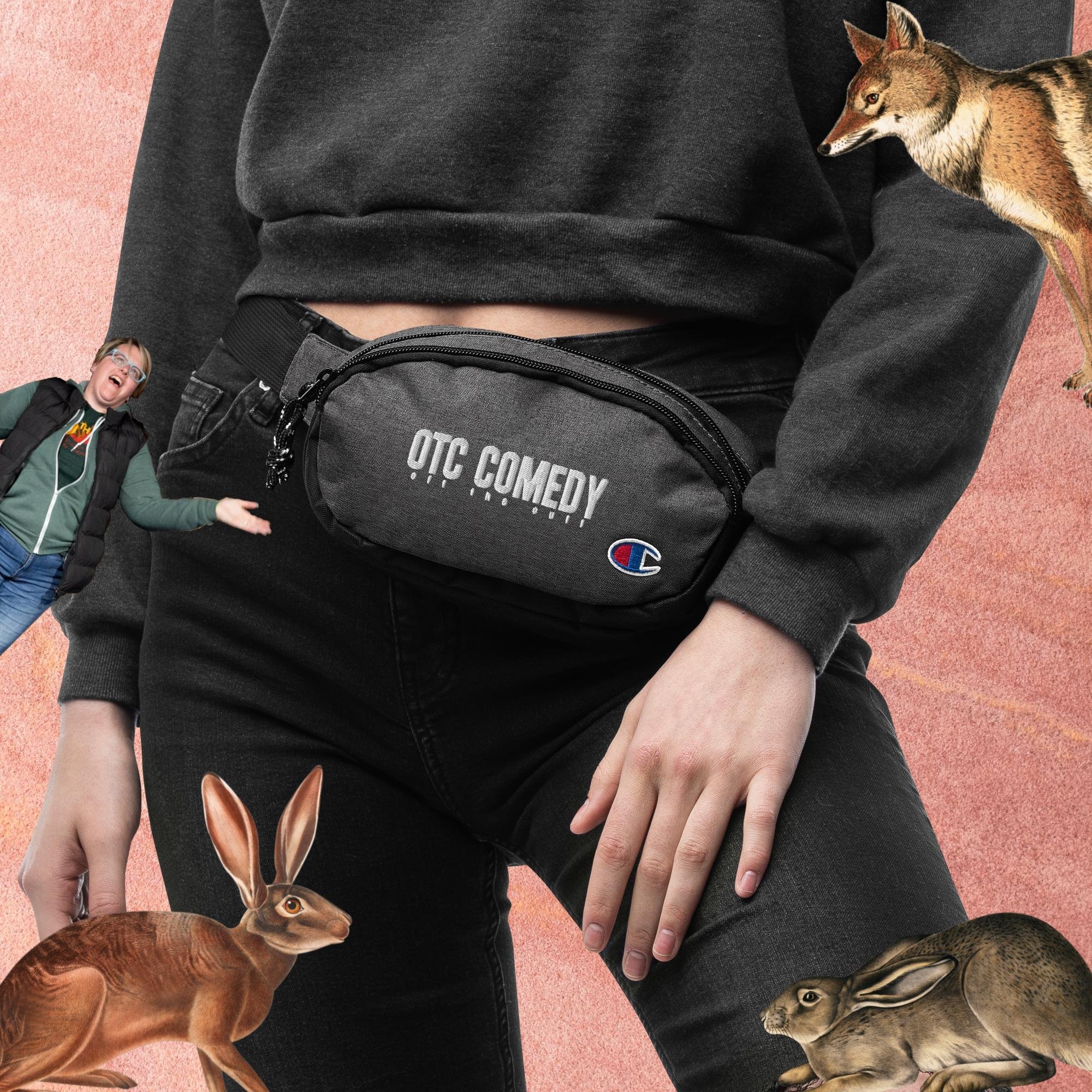 Funny Spoof Meme Breaking News I Don't Care Champion Fanny Pack