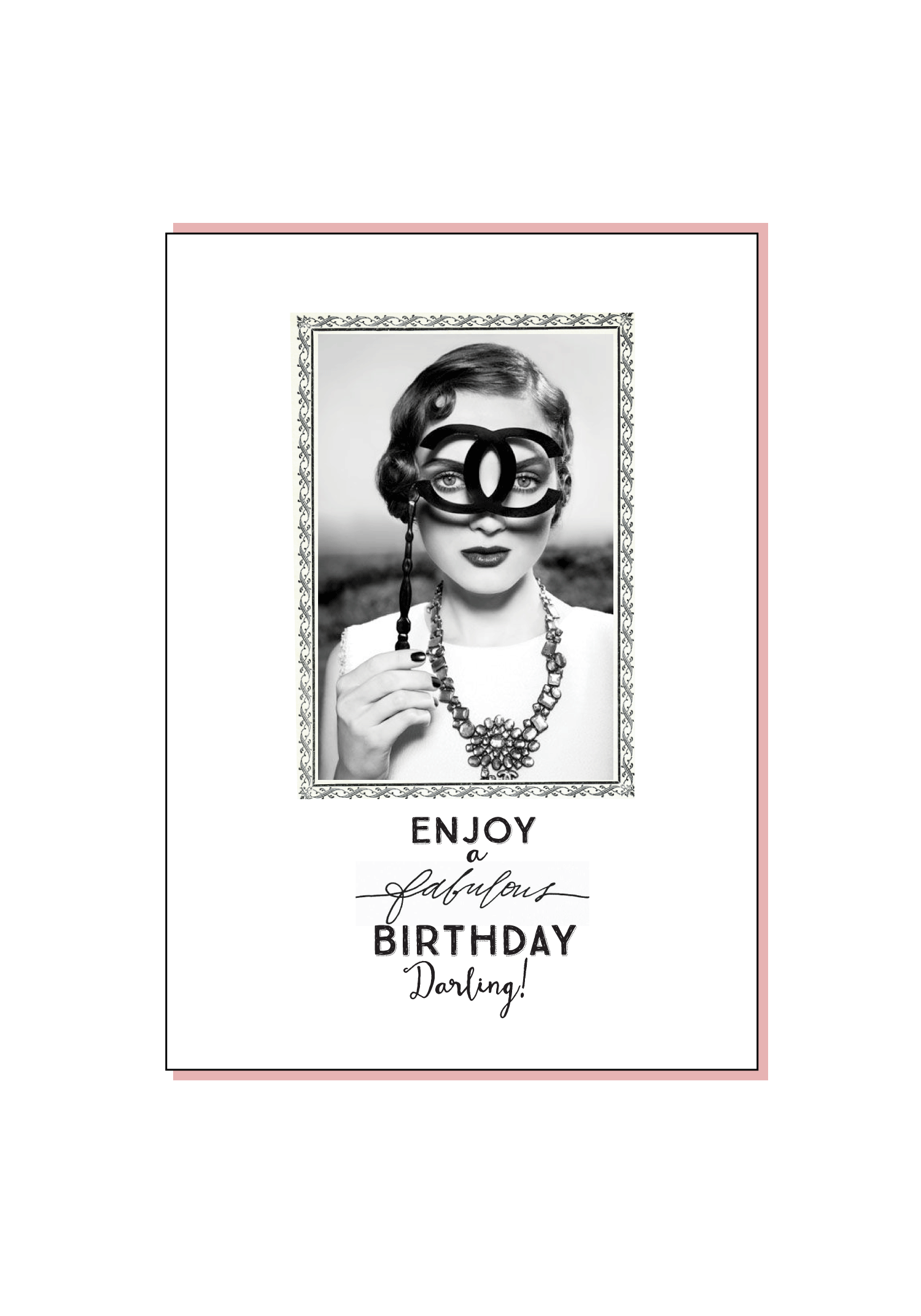 Chanel Glasses Birthday Card — Social Butterfly Designs