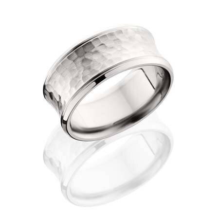 hammered cobalt wedding band