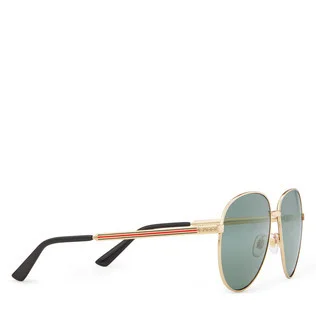 aviator metal glasses with web