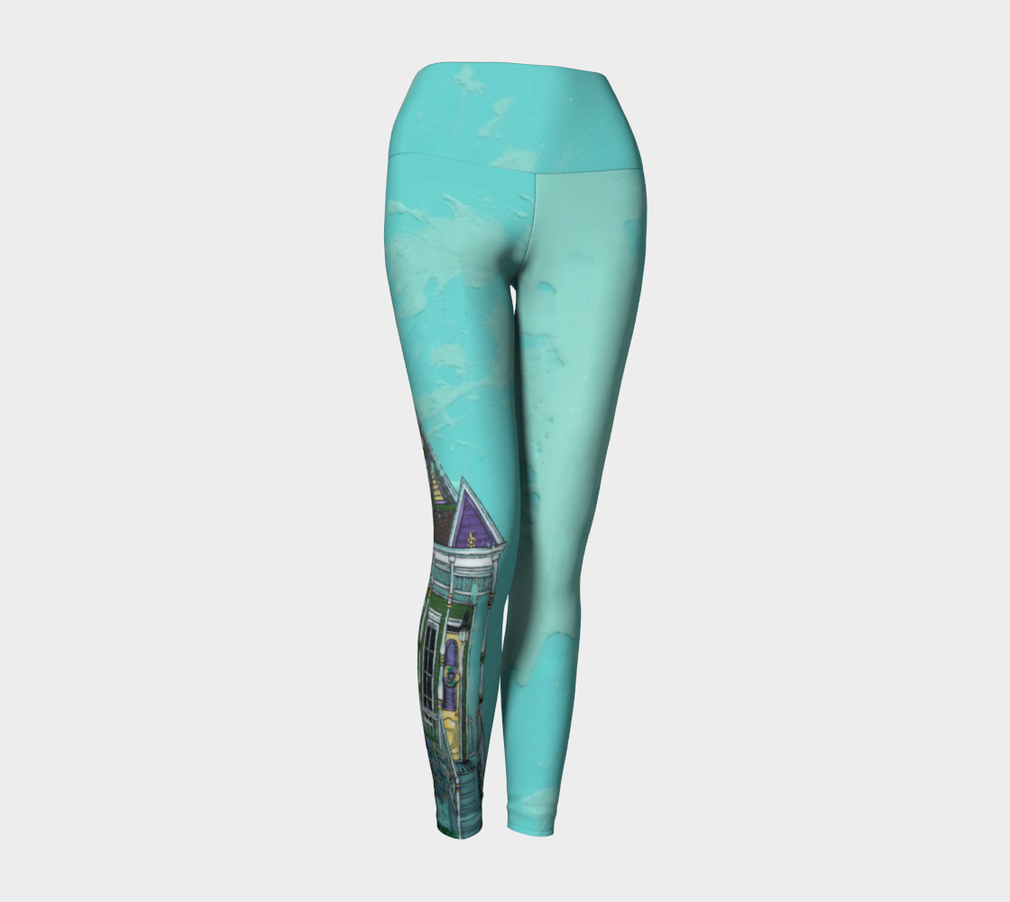 Mardi Gras Shotgun Yoga Leggings Art by Christy