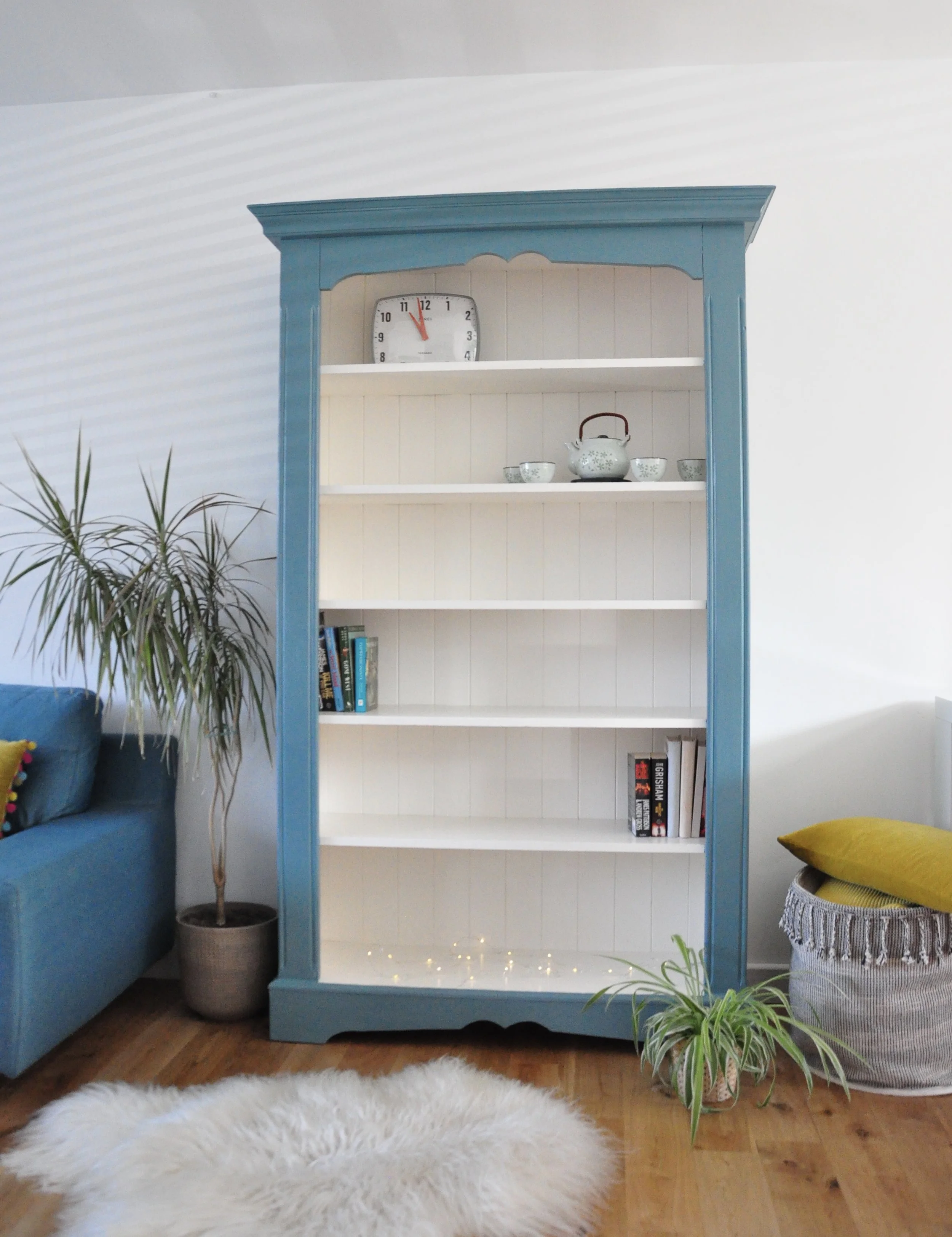 Vintage Painted Pine Bookcase Paint Me Happy Art