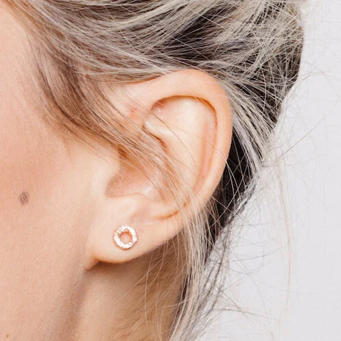 Meteorite stud shop earrings