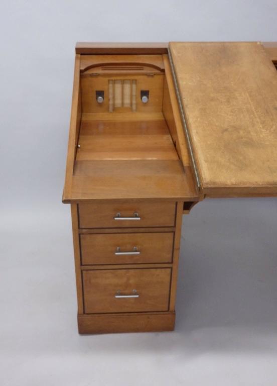 Johann Tapp Custom Built Art Deco Drafting Desk With Hidden