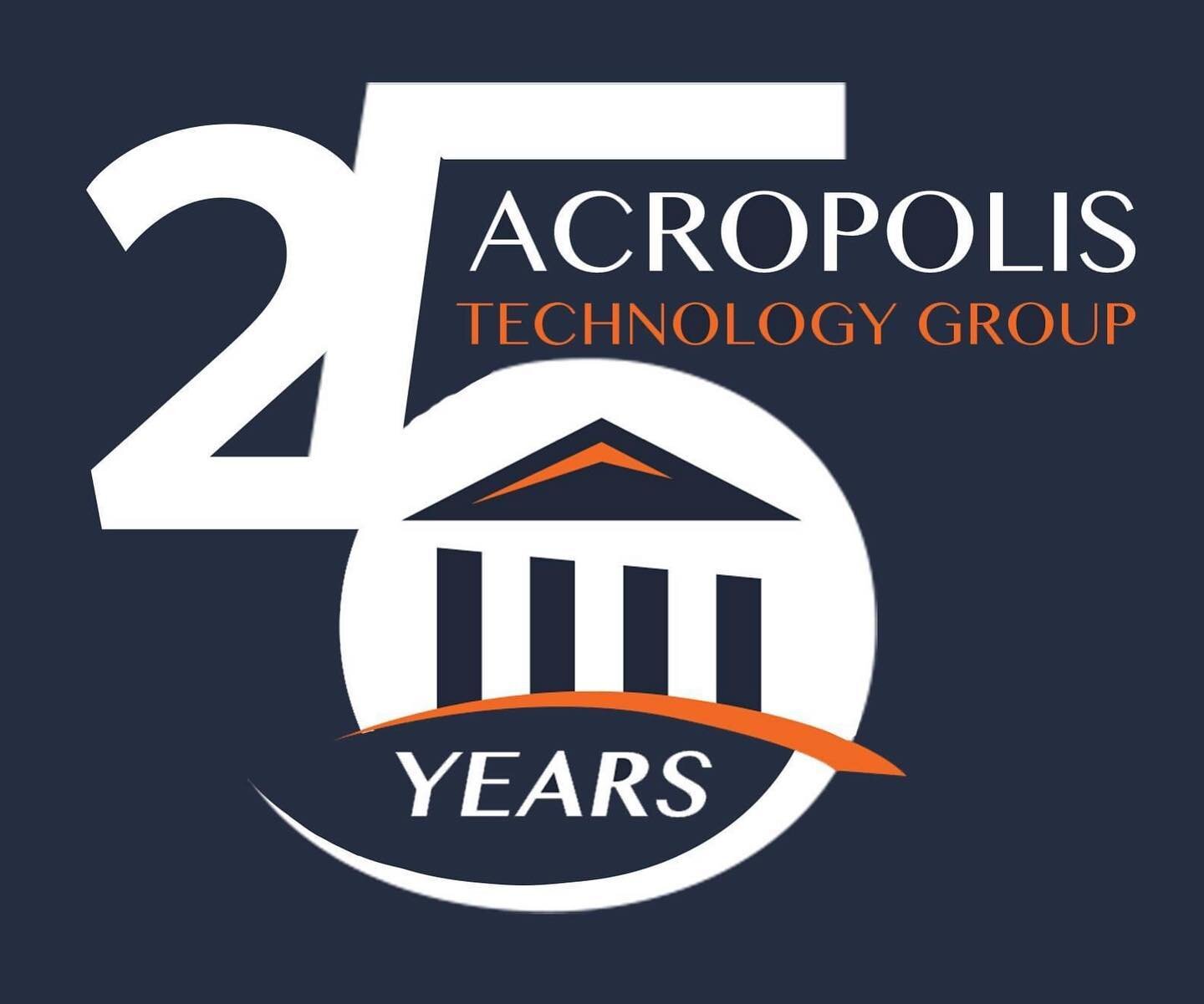 🎉 We are celebrating 25 years in business! 🎉 
Special thanks to our amazing clients and employees for making this place so great. Cheers to many more! 🥂 
#25yearsinbusiness #acropolistech #goingstrong #newlogo