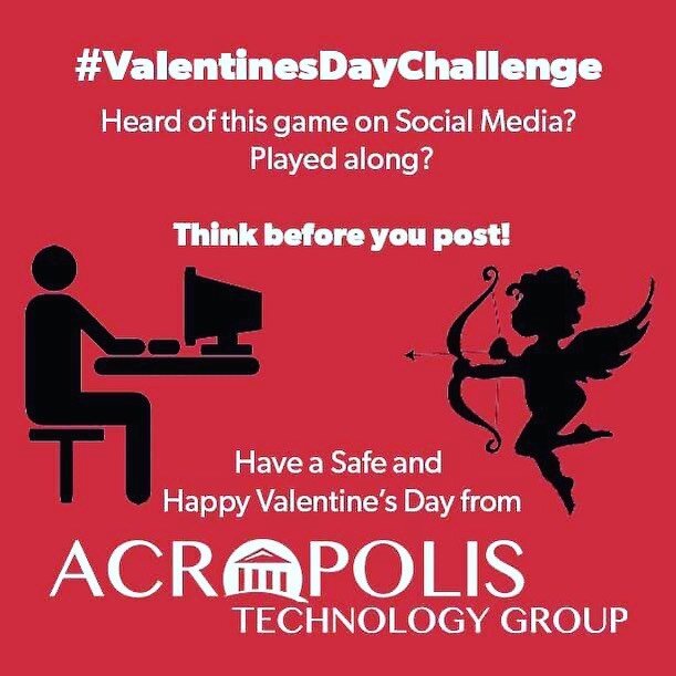 We aren't trying to be a Debbie Downer here, we are just saying  think before you post! Don't give hackers any information that might lead to your personal passwords. Happy Valentine's Day from Acropolis Technology Group! #debbiedowner #passwordreset