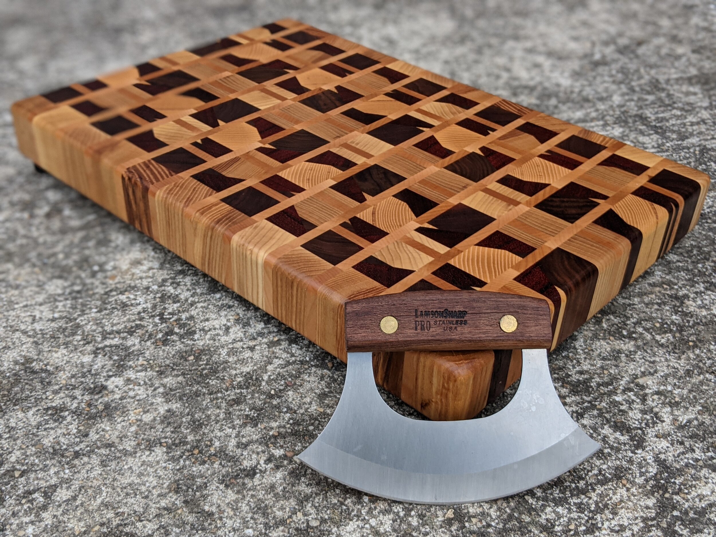 Cheungs Wood and Metal Cheese Grater on Cutting Board Decor