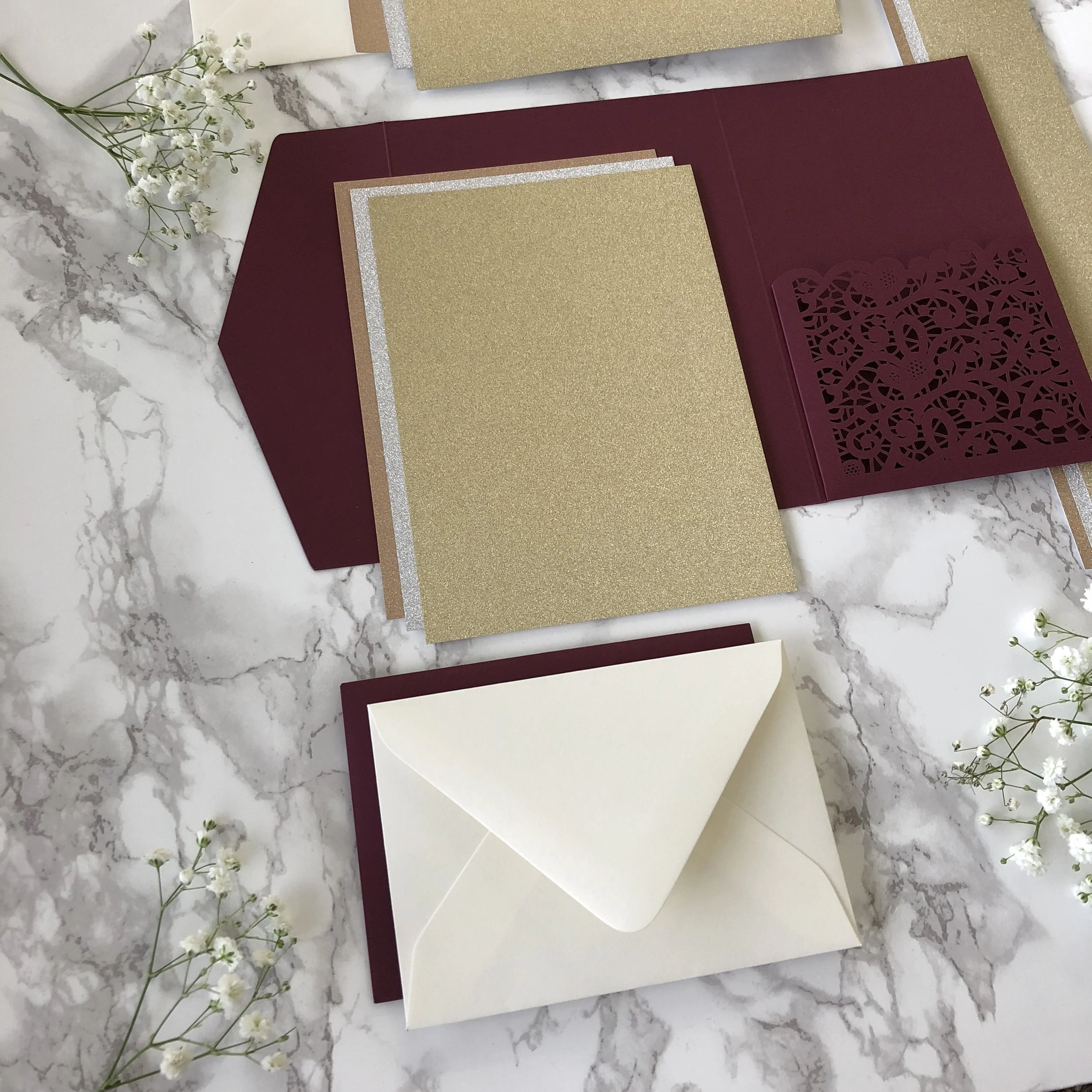 Diy Wedding Invitation Kit Laser Cut Pockets Cz Invitations