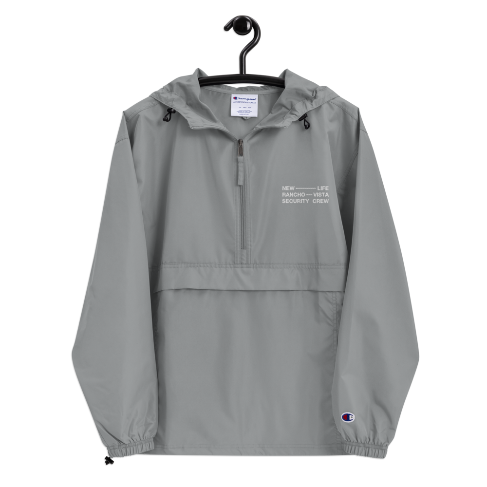 black security windbreaker