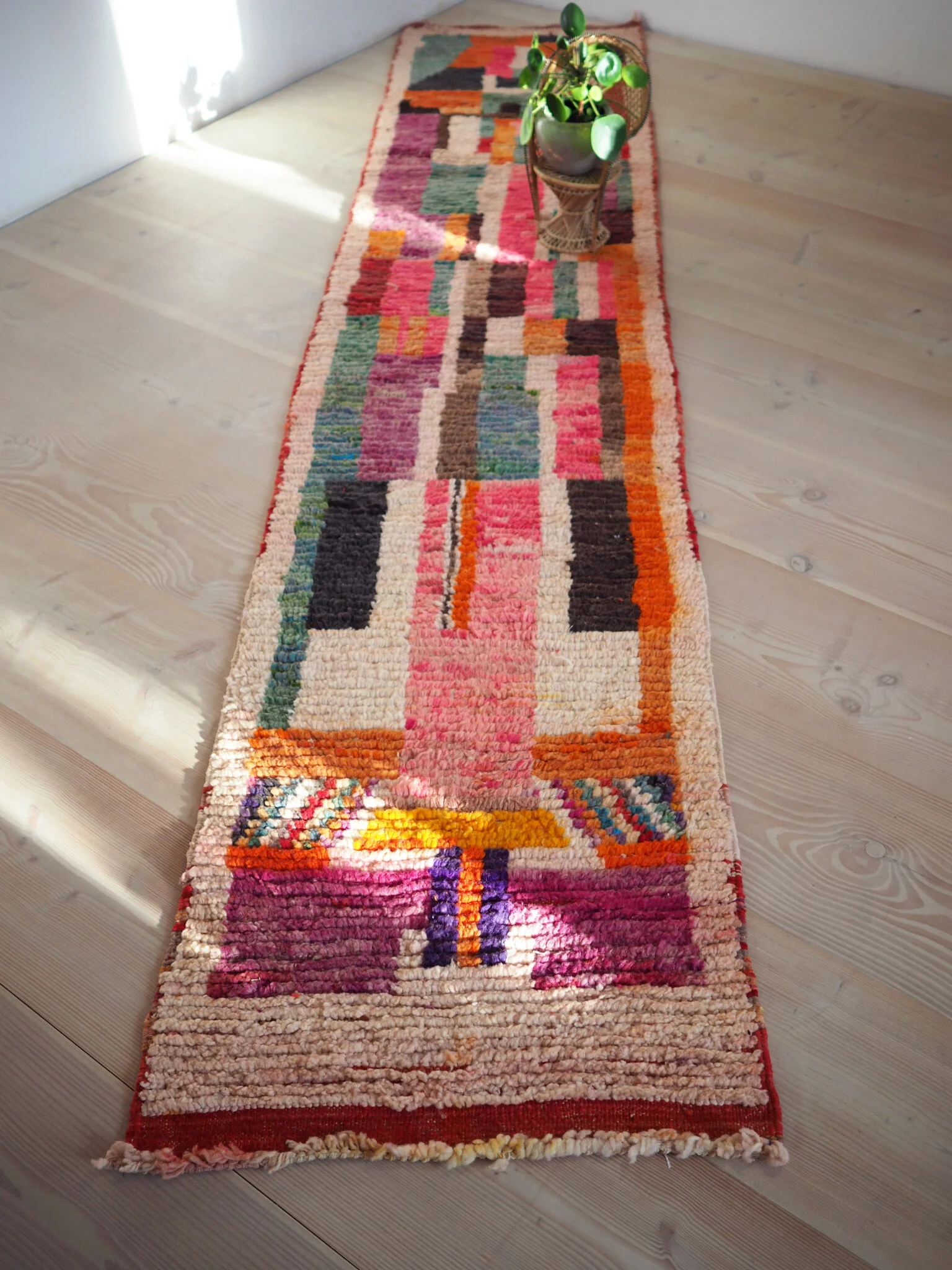 Moroccan Vintage Boujad Carpet Runner Rothko Äventyr Moroccan Vintage Boujad Carpet Runner Rothko Äventyr