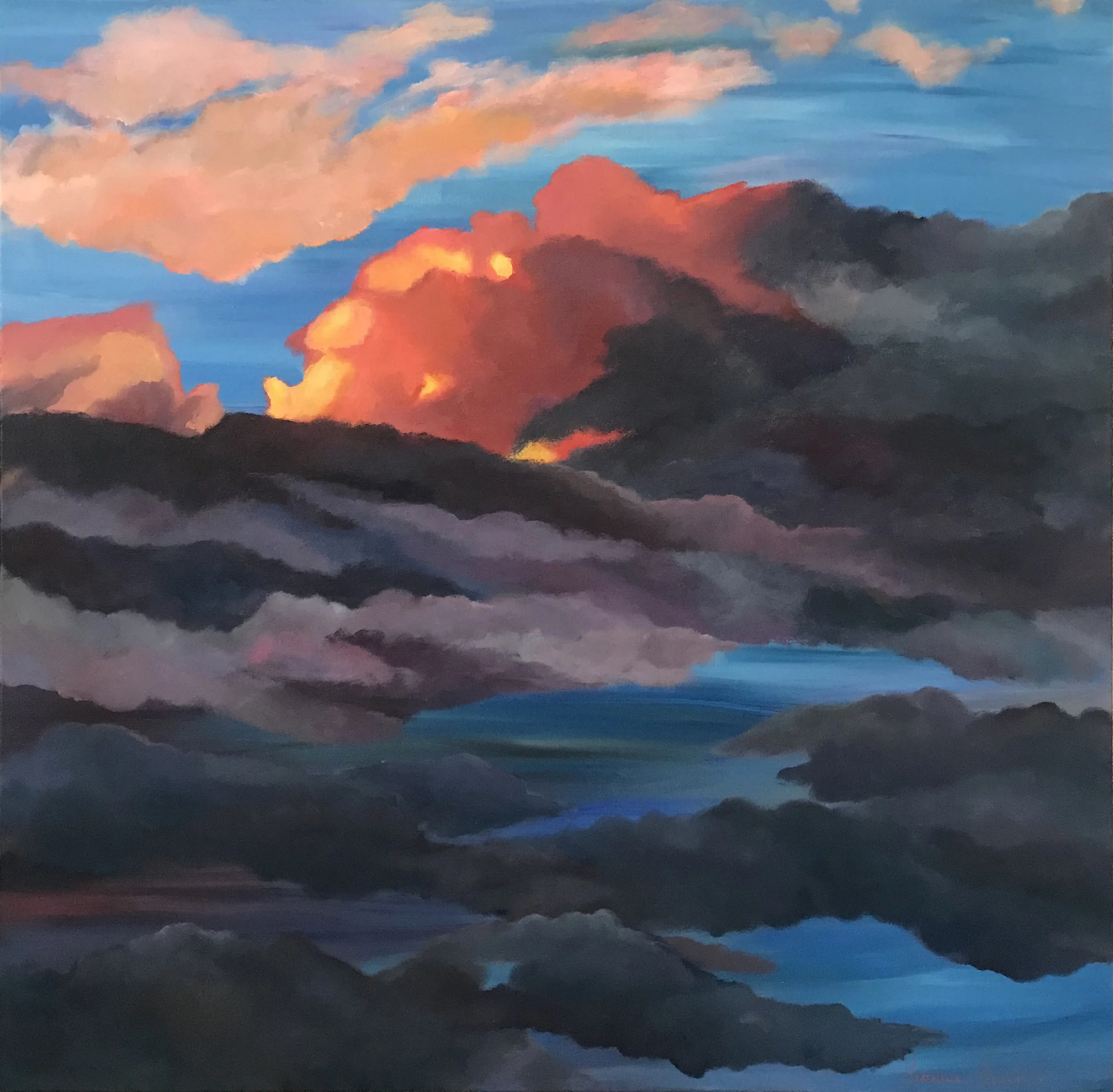 Sun In The Storm Original Painting Francesca Bandino Art
