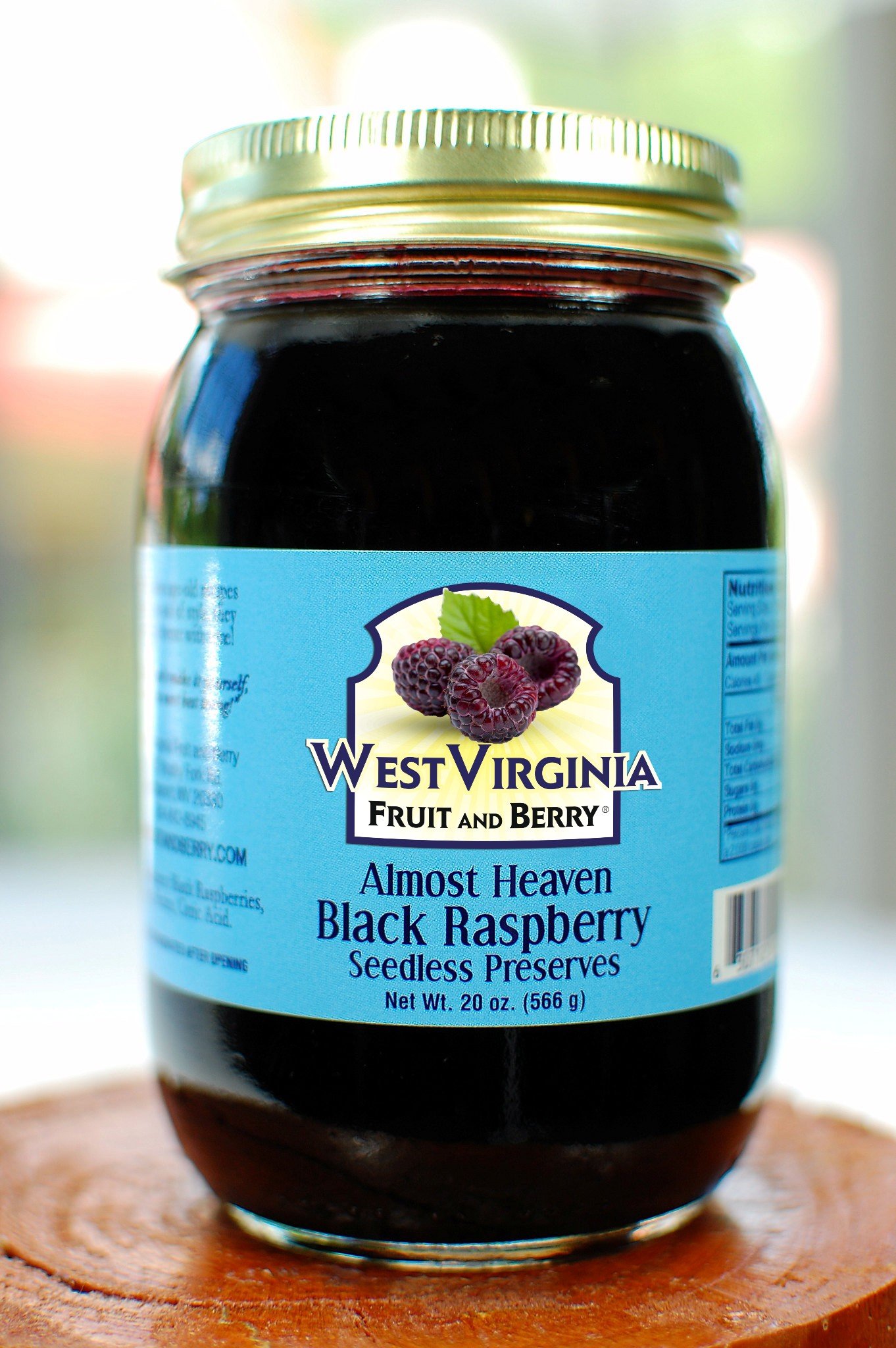 20oz (1Pt) Almost Heaven seedless Black Raspberry™ Preserves — West  Virginia Fruit and Berry®