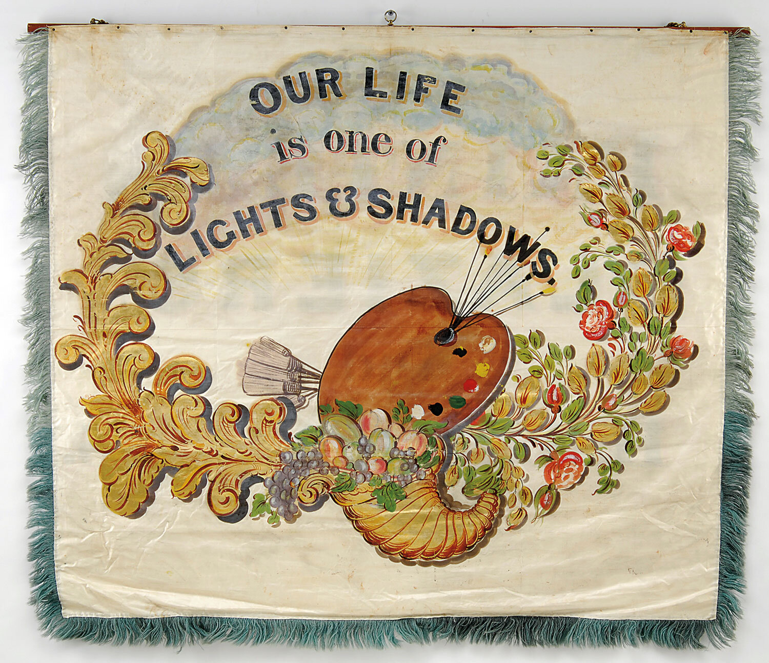 威廉·卡彭(William Capen Jr.)(美国,1801-1863年),画家,玻璃工匠和画笔制造者旗帜,波特兰,1841年,亚麻布上的油,35 x 40英寸。缅因州历史协会的藏品,由缅因州博物馆联盟购买。