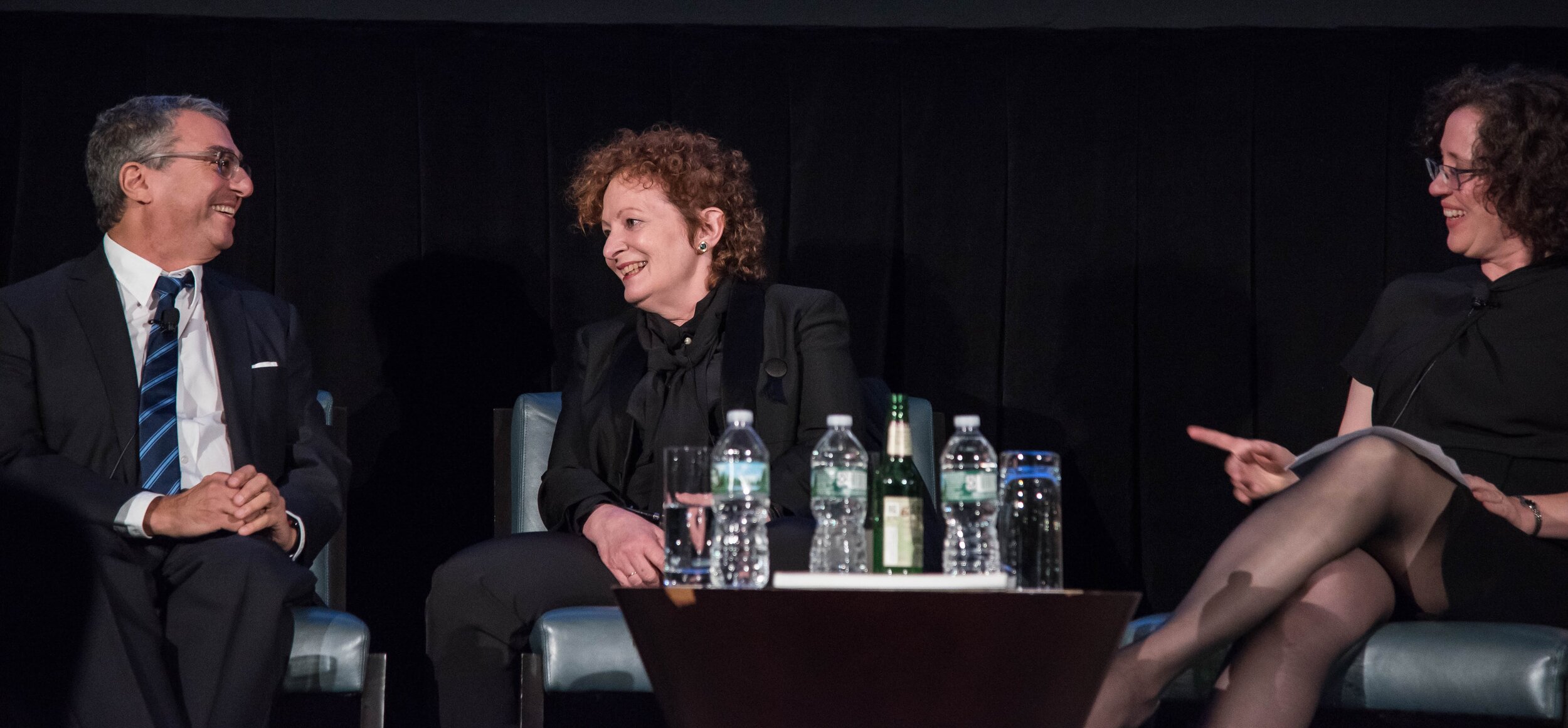 Michael Zilkha, Nan Goldin, 和 Jessica 可能 at a PMA event in 2017.