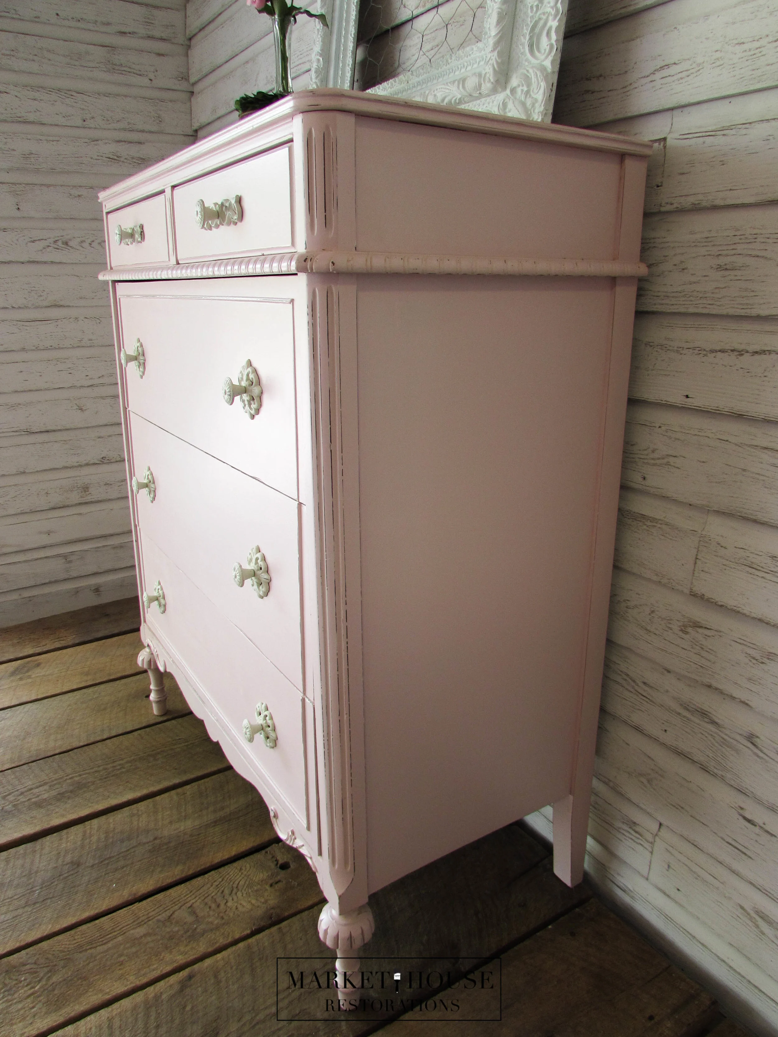 Sold Light Pink Antique Dresser Market House Restorations