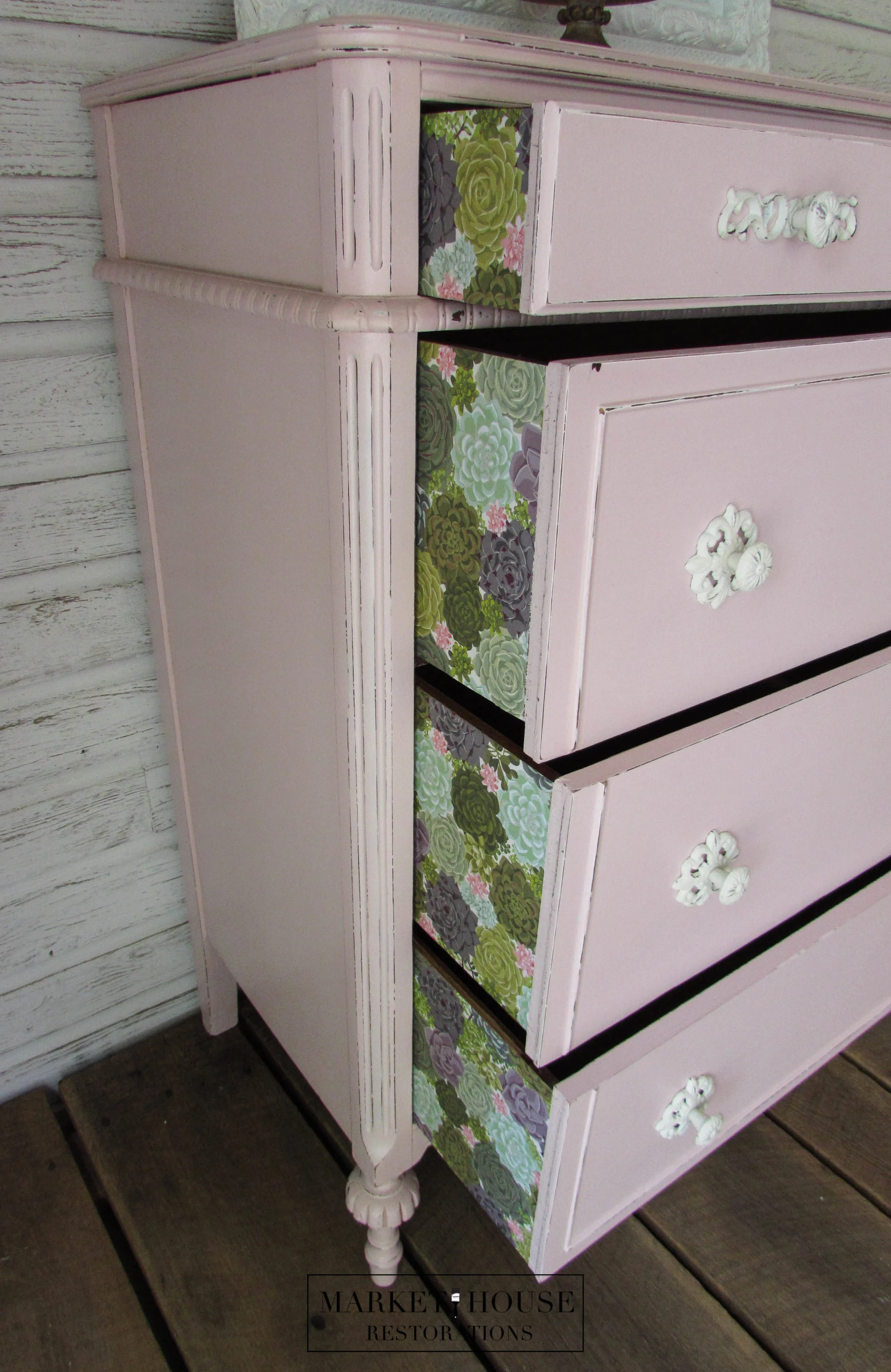 Sold Light Pink Antique Dresser Market House Restorations