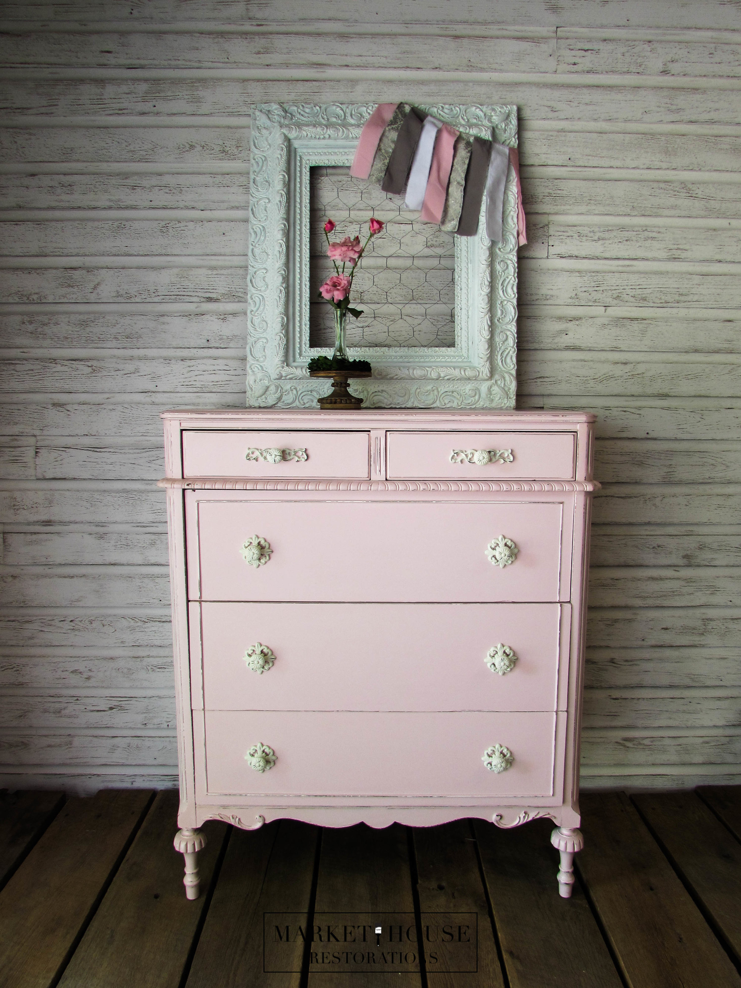 Sold Light Pink Antique Dresser Market House Restorations