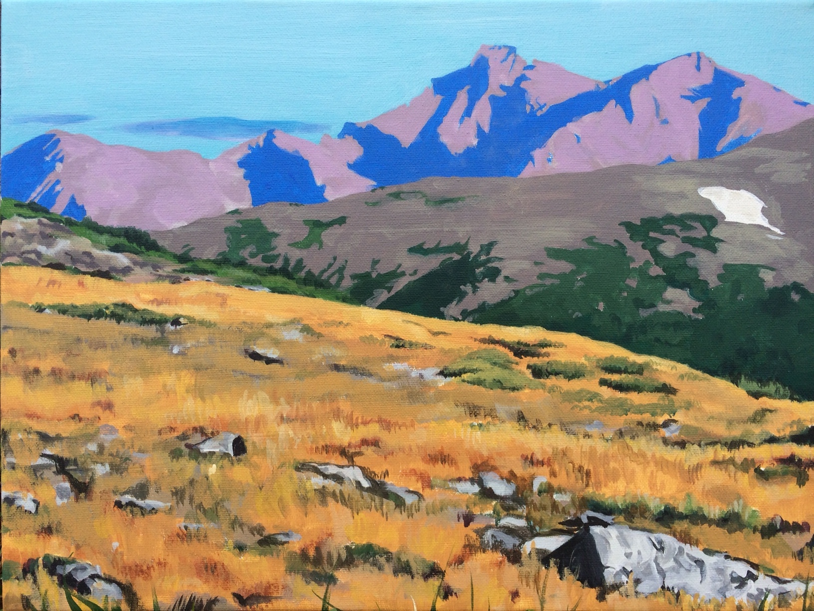 Rocky Mountain Landscape Painting Devillier Art