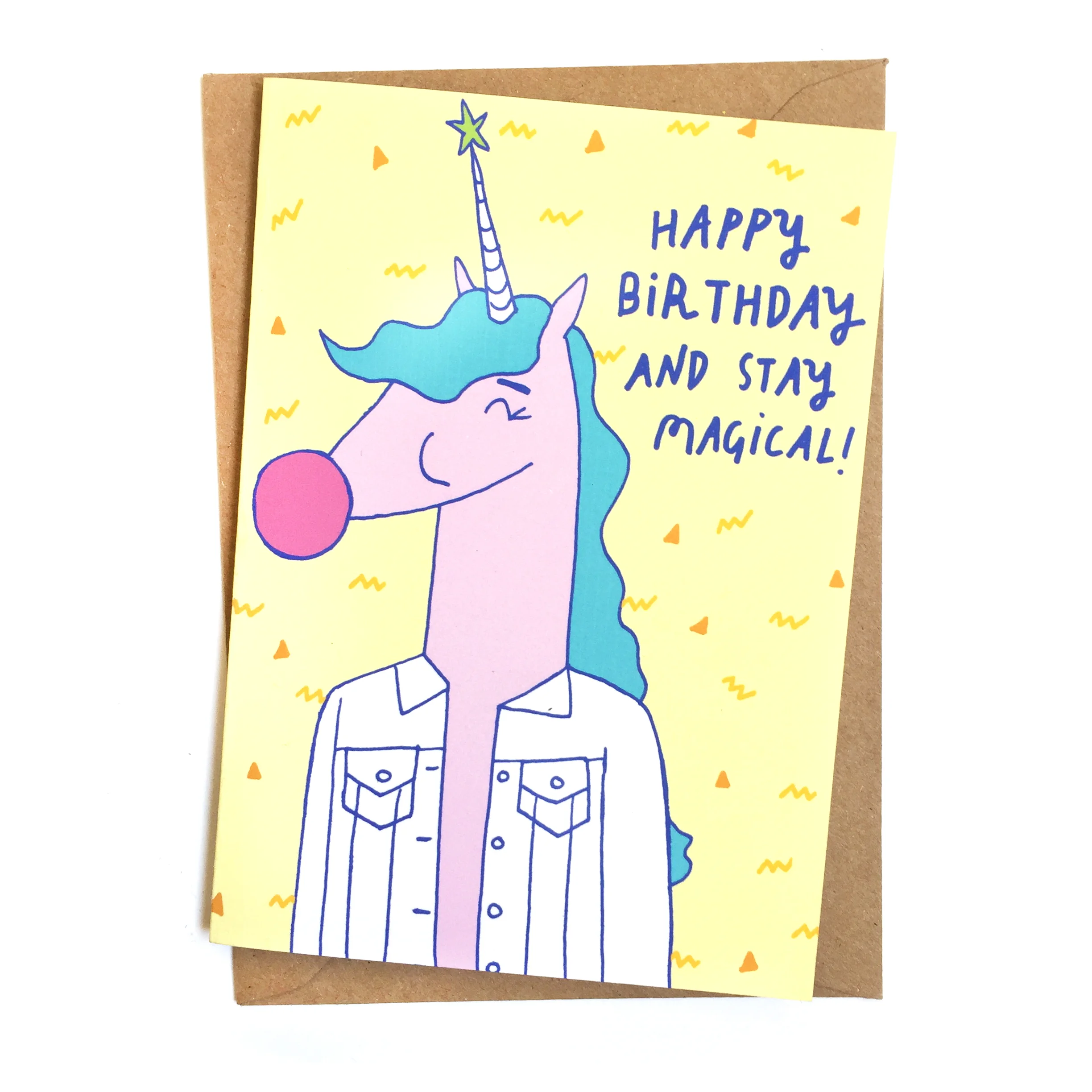 Birthday Greeting Card Birthday Unicorn Magic Things Dre Makes