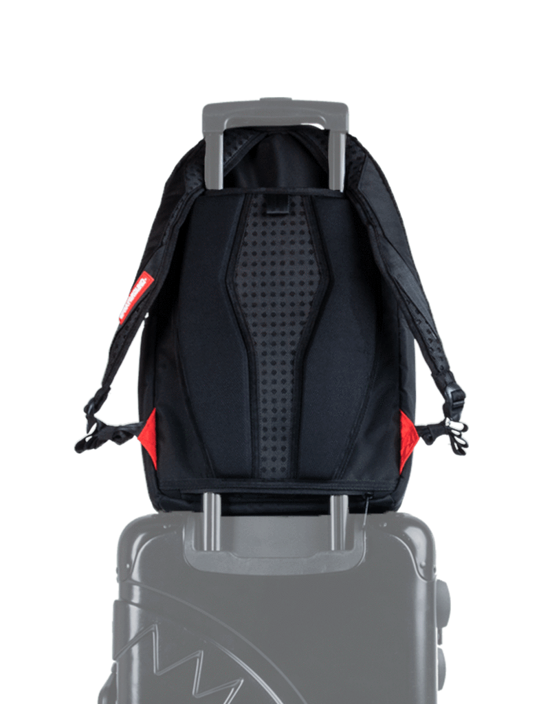 sprayground angled ghost shark black backpack