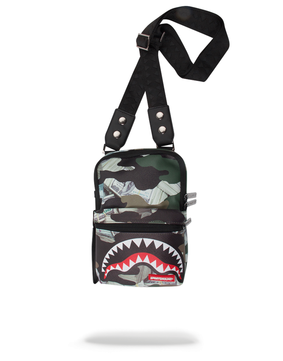 SPRAYGROUND CAMO MONEY SHARK SLING 