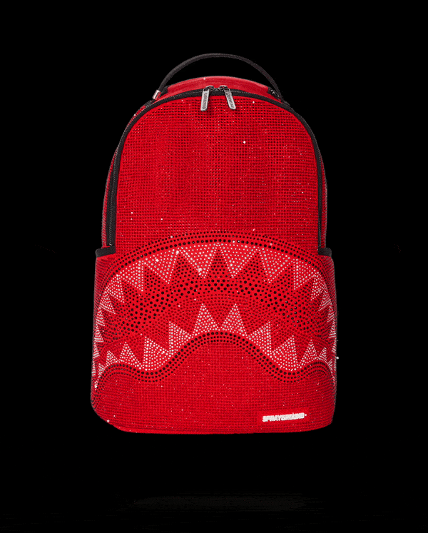 red sprayground backpack
