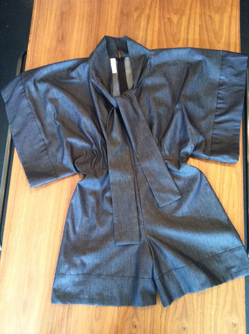 jumpsuit with kimono jacket